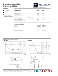 Datasheet MQF100.0-1500 manufacturer Vectron