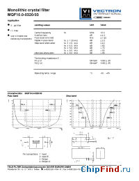 Datasheet MQF10.0-0320-03 manufacturer Vectron