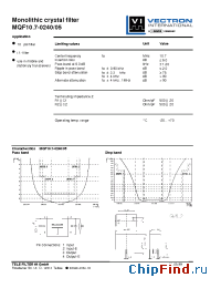 Datasheet MQF10.7-0240-05 manufacturer Vectron