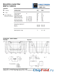 Datasheet MQF10.7-0630-04 manufacturer Vectron