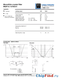 Datasheet MQF10.7-0750-01 manufacturer Vectron