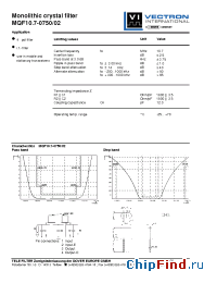 Datasheet MQF10.7-0750-02 manufacturer Vectron