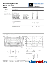 Datasheet MQF10.7-0750-07 manufacturer Vectron