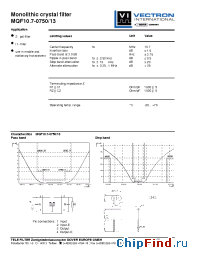 Datasheet MQF10.7-0750-13 manufacturer Vectron