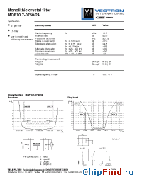 Datasheet MQF10.7-0750-24 manufacturer Vectron