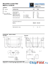 Datasheet MQF10.7-0750-25 manufacturer Vectron