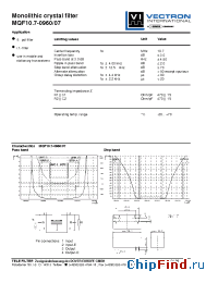 Datasheet MQF10.7-0960-07 manufacturer Vectron