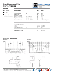 Datasheet MQF10.7-1000-08 manufacturer Vectron