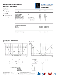 Datasheet MQF10.7-1200-01 manufacturer Vectron