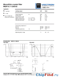 Datasheet MQF10.7-1200-02 manufacturer Vectron