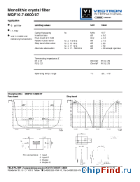 Datasheet MQF10.7-1200-09 manufacturer Vectron