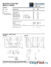 Datasheet MQF10.7-1500-02 manufacturer Vectron