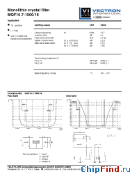 Datasheet MQF10.7-1500-16 manufacturer Vectron