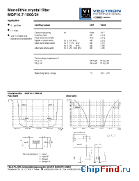 Datasheet MQF10.7-1500-24 manufacturer Vectron