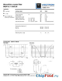 Datasheet MQF10.7-1500-26 manufacturer Vectron