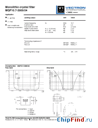 Datasheet MQF10.7-3000-04 manufacturer Vectron