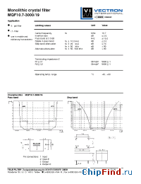 Datasheet MQF10.7-3000-19 manufacturer Vectron