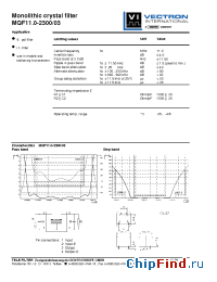 Datasheet MQF11.0-2300/03 manufacturer Vectron