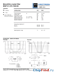 Datasheet MQF131.75-1500 manufacturer Vectron