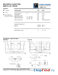 Datasheet MQF151.97-1500/B manufacturer Vectron