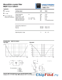 Datasheet MQF172.5-1200/01 manufacturer Vectron