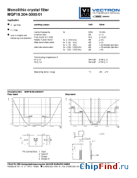 Datasheet MQF18.304-3000-01 manufacturer Vectron