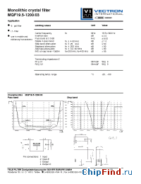 Datasheet MQF19.5-1200-03 manufacturer Vectron