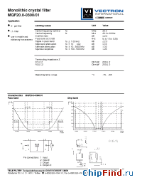 Datasheet MQF20.0-0300-01 manufacturer Vectron