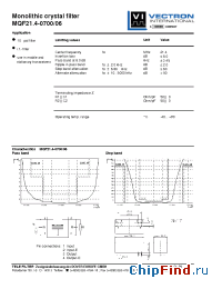 Datasheet MQF21.4-0700-06 manufacturer Vectron