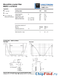 Datasheet MQF21.4-0750-02 manufacturer Vectron