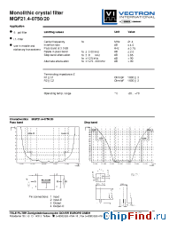 Datasheet MQF21.4-0750-20 manufacturer Vectron