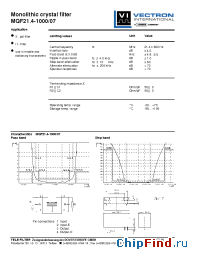 Datasheet MQF21.4-1000-07 manufacturer Vectron