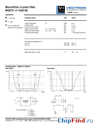 Datasheet MQF21.4-1000-09 manufacturer Vectron