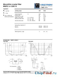 Datasheet MQF21.4-1200-13 manufacturer Vectron