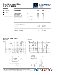 Datasheet MQF21.4-1200-23 manufacturer Vectron