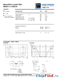 Datasheet MQF21.4-1500-04 manufacturer Vectron