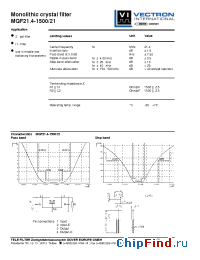 Datasheet MQF21.4-1500-21 manufacturer Vectron