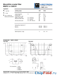 Datasheet MQF21.4-1500-51 manufacturer Vectron