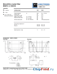 Datasheet MQF21.4-1500-54 manufacturer Vectron