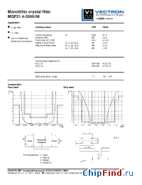 Datasheet MQF21.4-2000-06 manufacturer Vectron