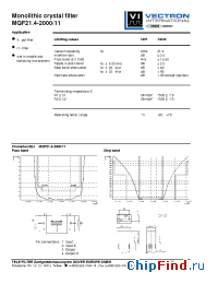 Datasheet MQF21.4-2000-11 manufacturer Vectron