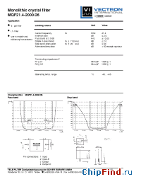 Datasheet MQF21.4-2000-26 manufacturer Vectron