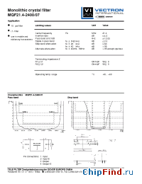 Datasheet MQF21.4-2400-07 manufacturer Vectron