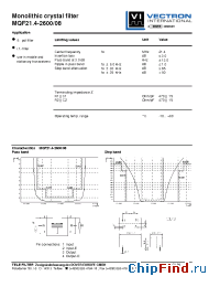 Datasheet MQF21.4-2600-08 manufacturer Vectron