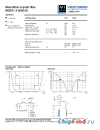 Datasheet MQF21.4-3000-02 manufacturer Vectron