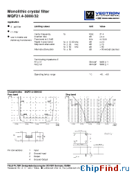 Datasheet MQF21.4-3000-32 manufacturer Vectron