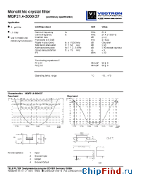 Datasheet MQF21.4-3000-37 manufacturer Vectron