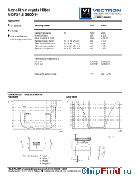 Datasheet MQF24.3-3600-04 manufacturer Vectron