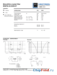 Datasheet MQF35.25-5000-07 manufacturer Vectron