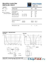 Datasheet MQF40.083-1000-07 manufacturer Vectron